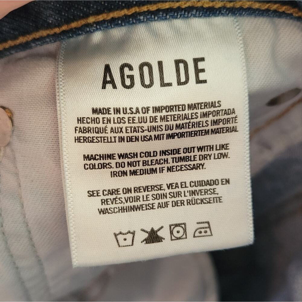 Agolde 90's Mid Rise Loose Fit Jeans In Vintage Denim Medium - Picture 7 of 7